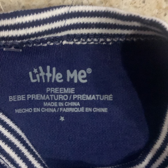 NWT Little Me Navy Blue Sports Bodysuit - Preemie - Picture 3 of 5